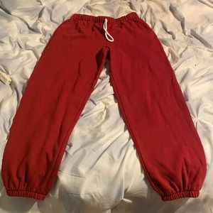 Dark red sweatpants